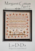 LA~D~DA "Margaret Cottam Aged 9"  Counted Cross Stitch Pattern  Sampler, Alphabet, Chart, Pattern Only
