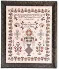 FOX AND RABBIT "Floral Fantasy" Counted Cross Stitch Pattern, Sampler, Chart, Pattern Only