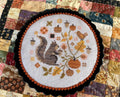 Pansy Patch Quilts and Stitchery "Oak & Acorn Tart" Counted Cross Stitch Pattern, Squirrel, Flowers, Pattern Only