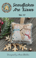 ANNIE BEEZ Folk Art "Snowflakes Are Kisses" Counted Cross Stitch Pattern, Chart, Needlework, Pattern Only