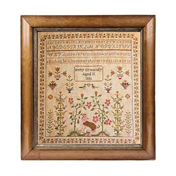 THE WISHING THORN "Betty Ormandy Sampler 1832"  Counted Cross Stitch Pattern  Reproduction Sampler, Beautiful!, Pattern Only