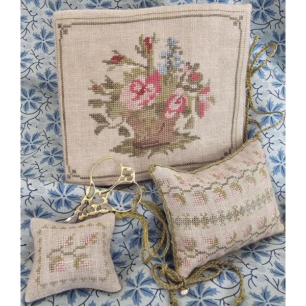 SAMPLERS NOT FORGOTTEN "1830's Rose Basket Needlebook" Counted Cross Stitch Pattern, 3 Patterns, Market 2025