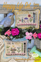 JEANNETTE DOUGLAS DESIGNS "Happy Life Set - Spring #1", Counted Cross Stitch Pattern, Nashville Needlework Market 2025, Pattern Only