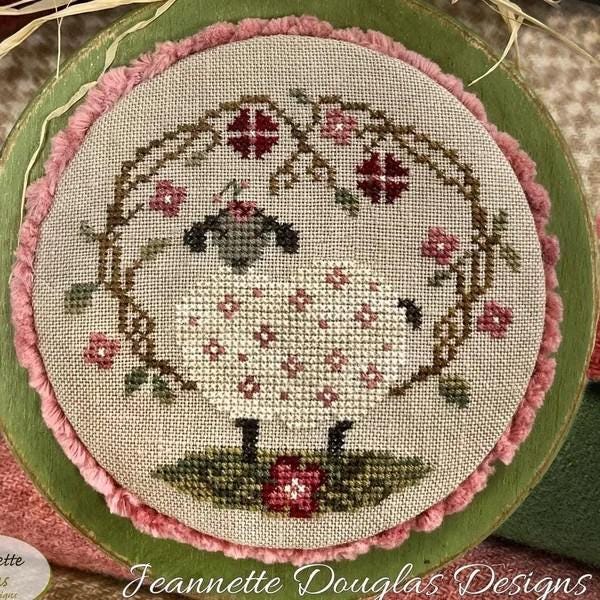 JEANNETTE DOUGLAS DESIGNS "Chubby Ewe", Nashville Needlework Market 2025" Counted Cross Stitch Pattern, Chart, Pattern Only