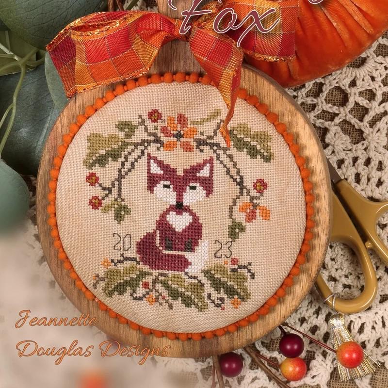 JEANNETTE DOUGLAS DESIGNS "Chubby Fox", Counted Cross Stitch Pattern, Chart, Pattern Only