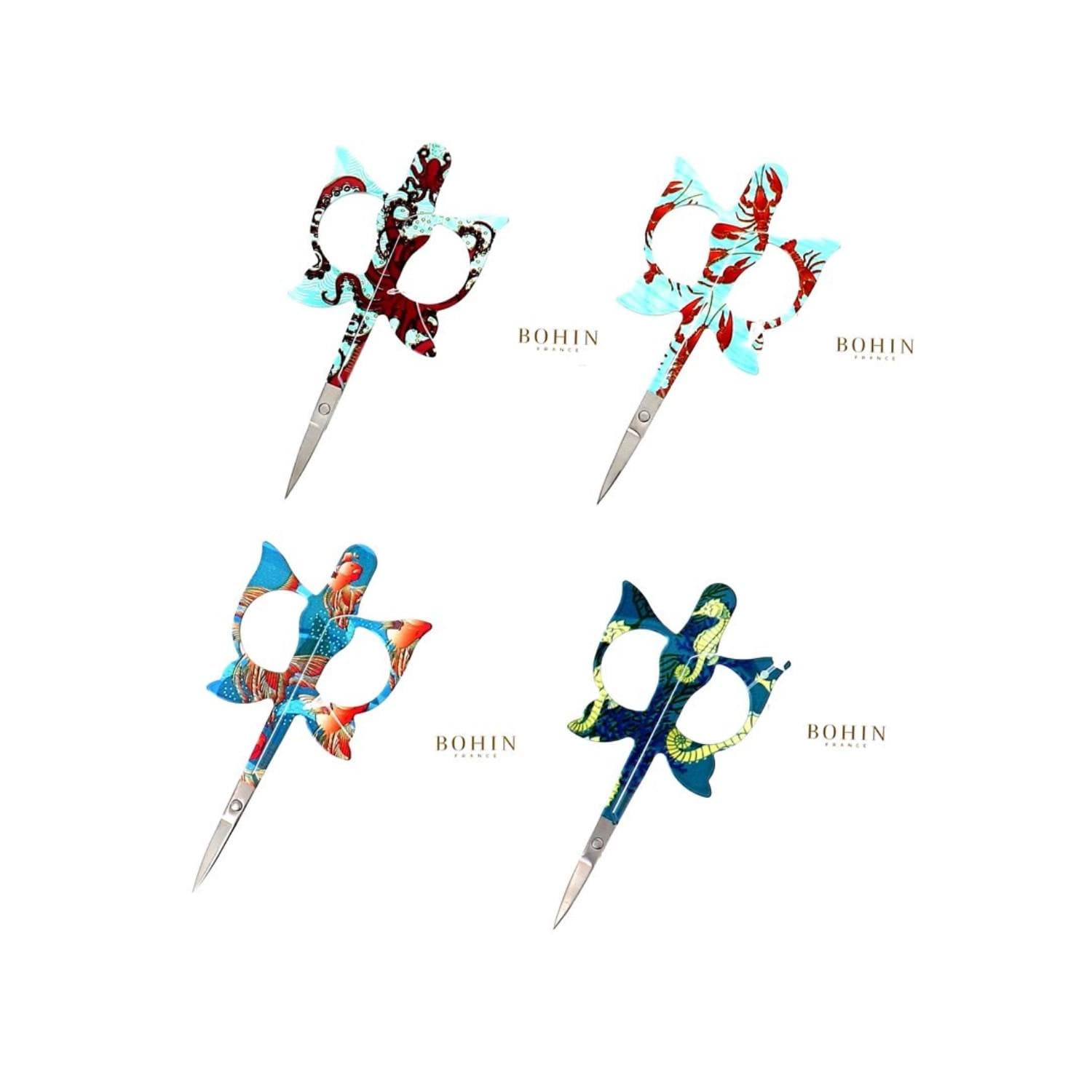 BOHIN Embroidery Fancy Scissors - "Sea World Collection - Octopus" 4" Long, Imported From Bohin France