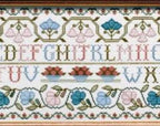 Moira Blackburn Traditional Sampler Chart "Alphabet Sampler" Counted Cross Stitch Pattern, Chart, Sampler, Pattern Only