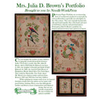 NEEDLEMADE DESIGNS "Mrs. Julia D Brown's Portfolio" Counted Cross Stitch Pattern, Sampler, Nashville Needlemarket 2025, Pattern Only