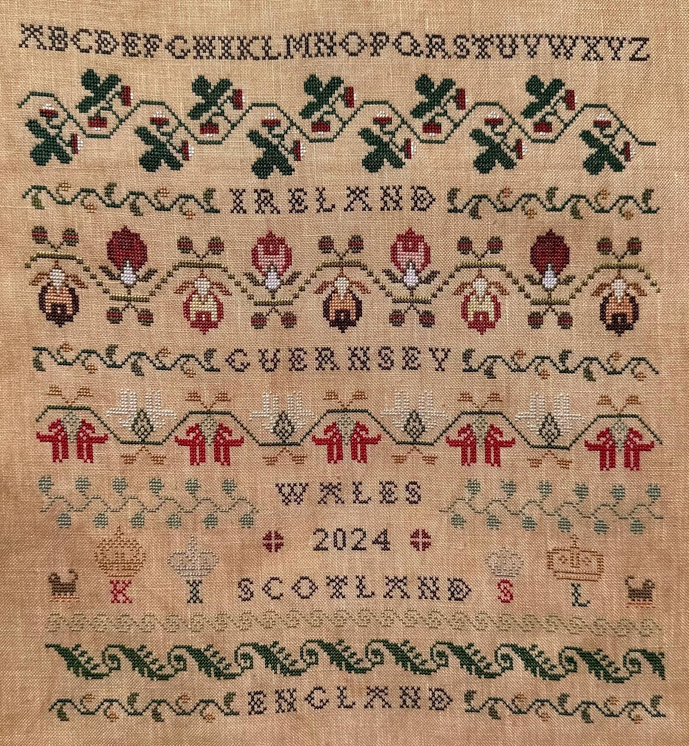 CROSS STITCH ANTIQUES "British Isles Band Sampler" Counted Cross Stitch Pattern, Nashville Market 2025, Pattern Only
