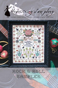 HEARTSTRING SAMPLERY "Rock & Roll Sampler" Counted Cross Stitch Pattern, Chart, Sampler, 2025 Nashville Market, Pattern Only