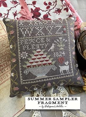 SHAKESPEARE'S PEDDLER "Summer Sampler Fragment" Counted Cross Stitch Chart, Nashville Needlework Market 2025, Pattern Only