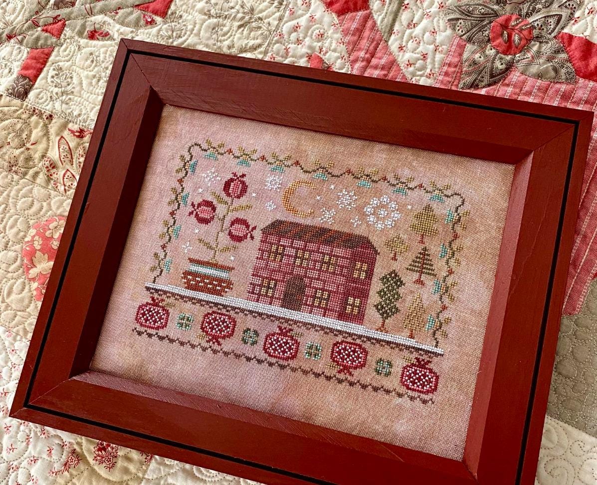 BLUEBERRY RIDGE DESIGNS "House On Pomegranate Hill" Counted Cross Stitch Pattern, Chart, Nashville Needlework Market 2025, Pattern Only