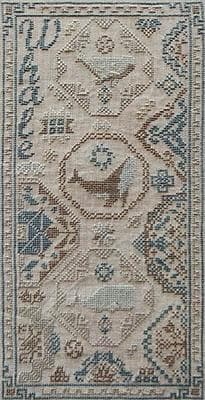 TWIN PEAK PRIMITIVES "3 Whales Quaker" Counted Cross Stitch Pattern, Americana, Pattern Only