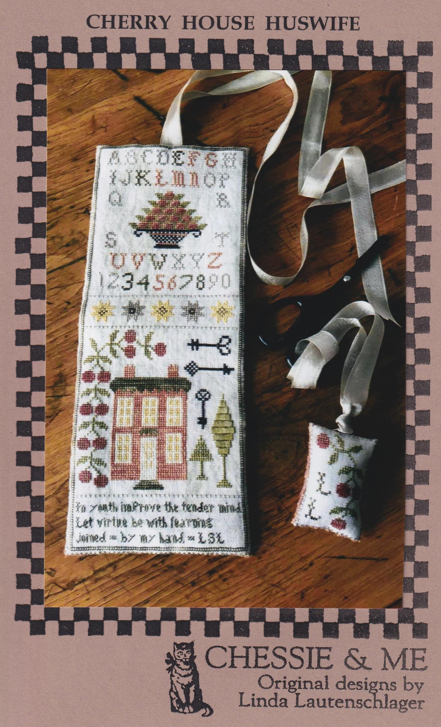 CHESSIE & ME "Cherry House Huswife" Counted Cross Stitch Pattern, Alphabet, Nashville Needlework Market 2025, Pattern Only