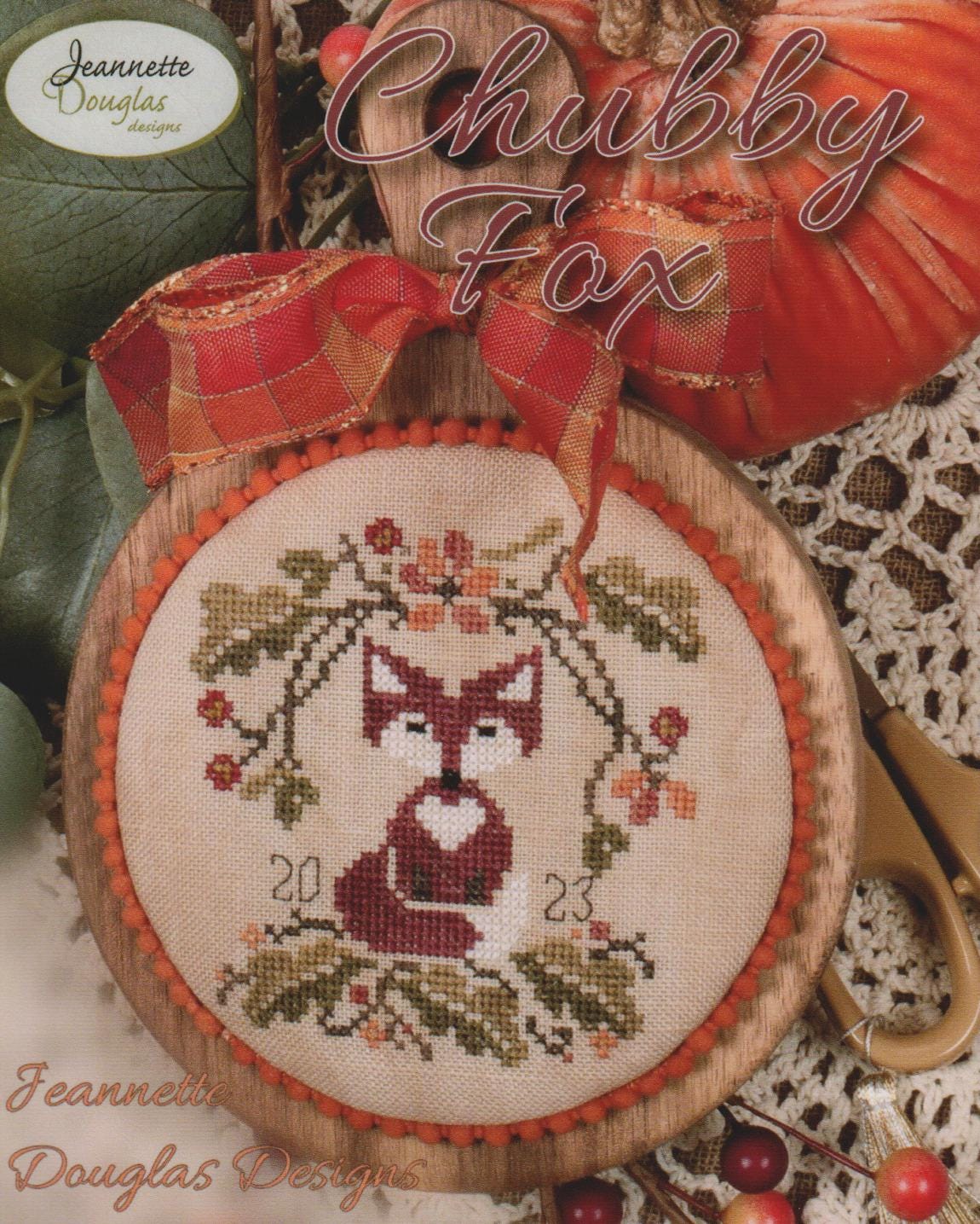 JEANNETTE DOUGLAS DESIGNS "Chubby Fox", Counted Cross Stitch Pattern, Chart, Pattern Only