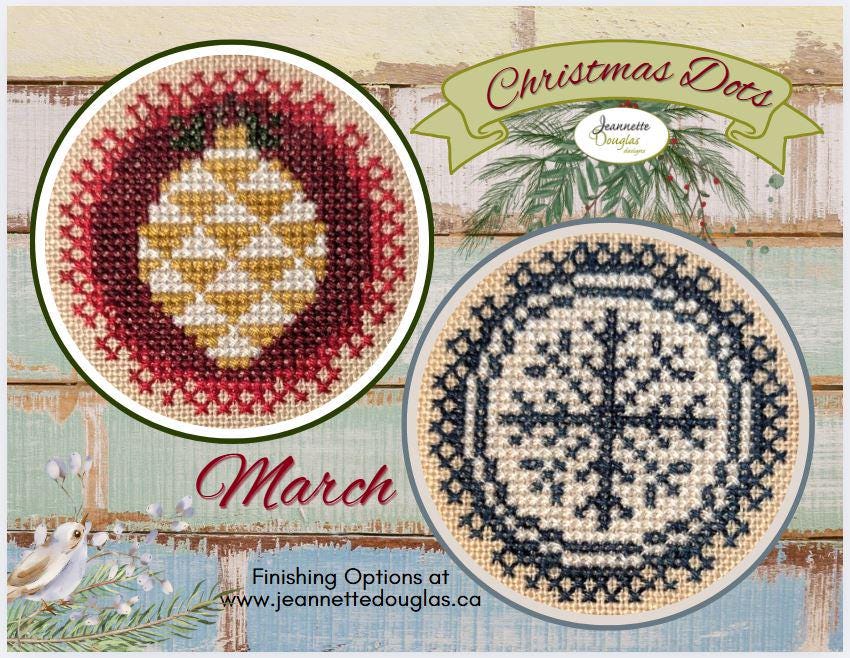 JEANNETTE DOUGLAS DESIGNS "Christmas Dots March" Counted Cross Stitch Pattern, Nashville Needlework Market 2025, Pattern Only