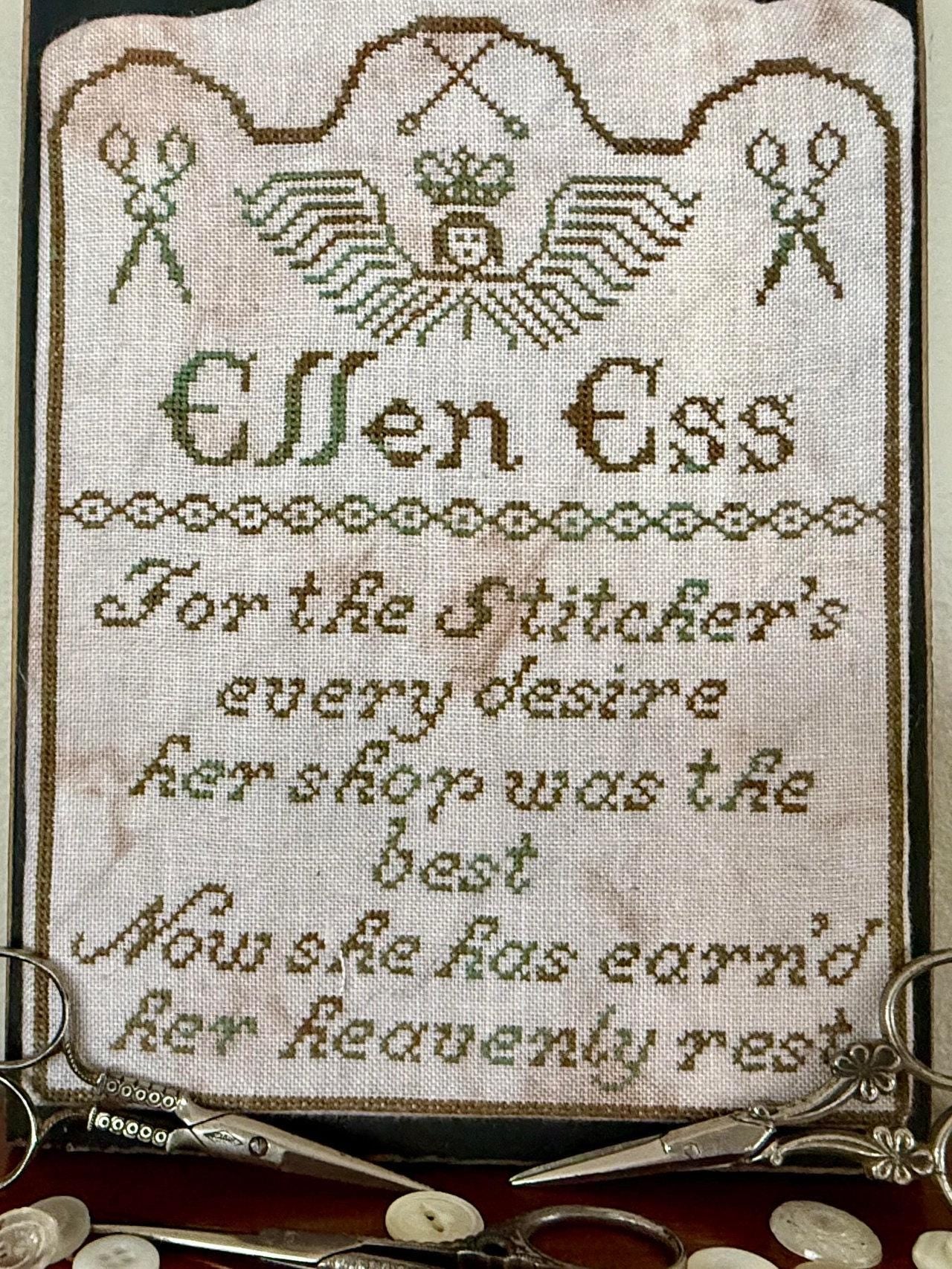 Running with Needles & Scissors "May Thy Needles Rest in Peace #5 Ellen Ess"  Counted Cross Stitch Pattern  Series  Marketplace 2025