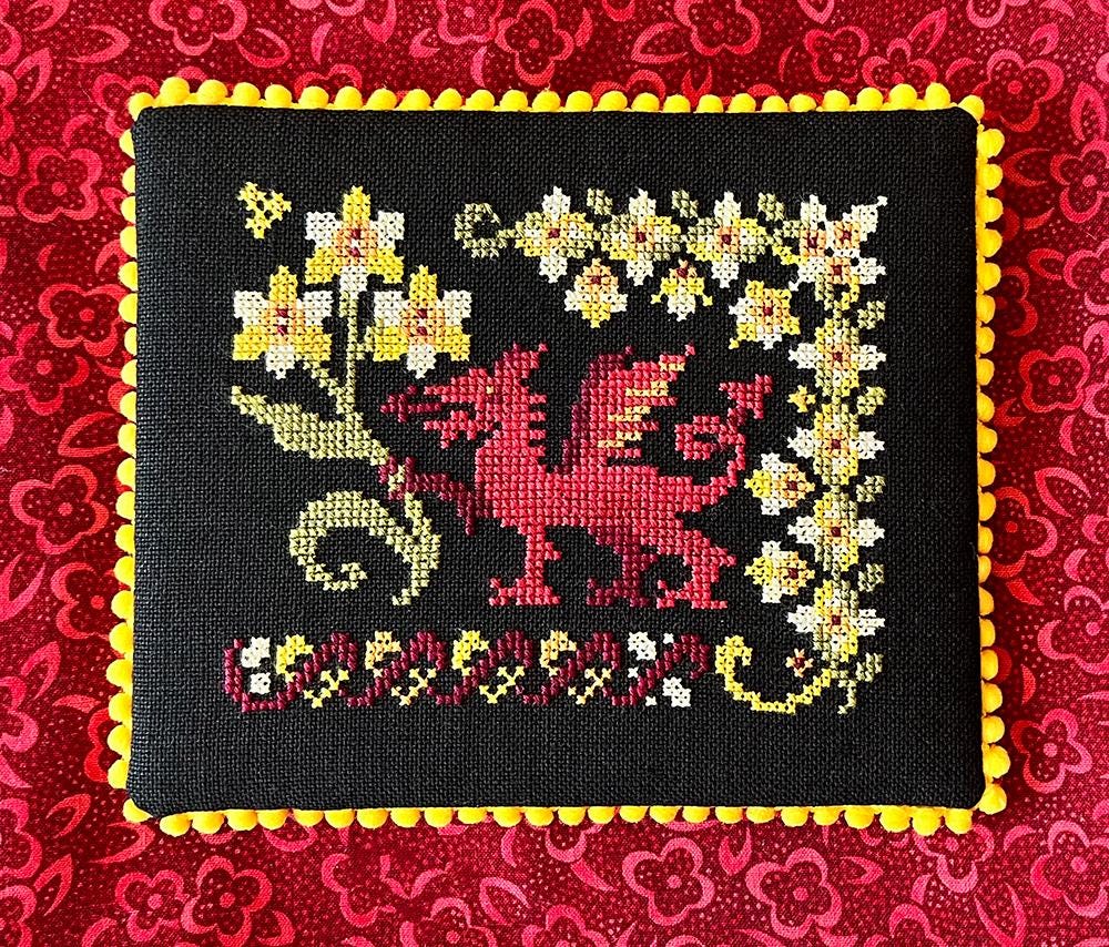INK CIRCLES "Saint David's Dragon" Counted Cross Stitch Pattern, Chart, Pattern Only
