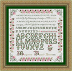 Reflets de Soie ~ Marguerite Bayard 1888 ~ Counted Cross Stitch Pattern, Chart, French Sampler Revisited, Maison Choisel, Pattern Only