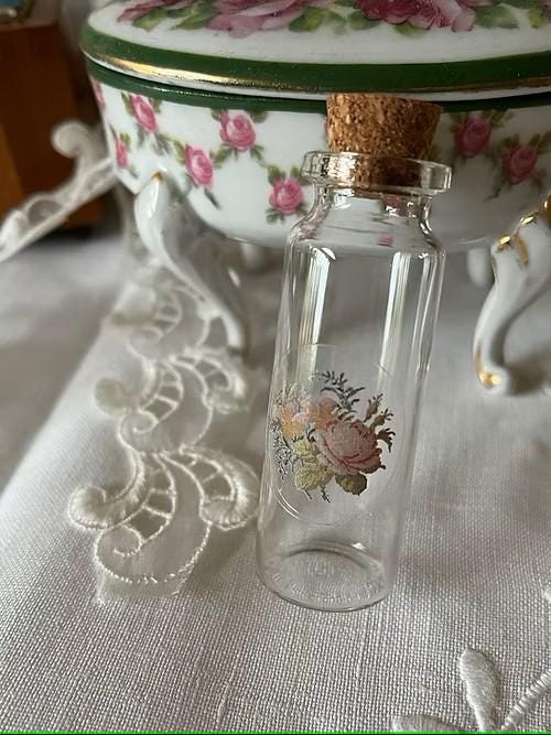 MAISON CHOISEL - Glass Needle Bottle - Ernestine Briere - Reflets de Soie  - Size 20mm Diameter x 60mm high