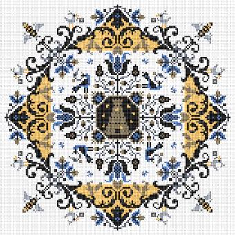 LONG DOG SAMPLERS "The Birds 'N The Bees"  Counted Cross Stitch Pattern  Sampler, Chart, Pattern Only