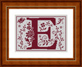 Reflets de Soie ~ Alphabet Romantique ~ E ~ Counted Cross Stitch Pattern, Chart, Maison Choisel, Pattern Only