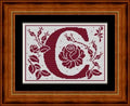 Reflets de Soie ~ Alphabet Romantique ~ C ~ Counted Cross Stitch Pattern, Maison Choisel, Chart, Pattern Only