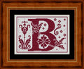Reflets de Soie ~ Alphabet Romantique ~ B ~ Counted Cross Stitch Pattern, Maison Choisel, Chart, Pattern Only