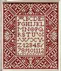 MODERN FOLK EMBROIDERY "A Winter Alphabet" Counted Cross Stitch Pattern, Chart, Pattern Only