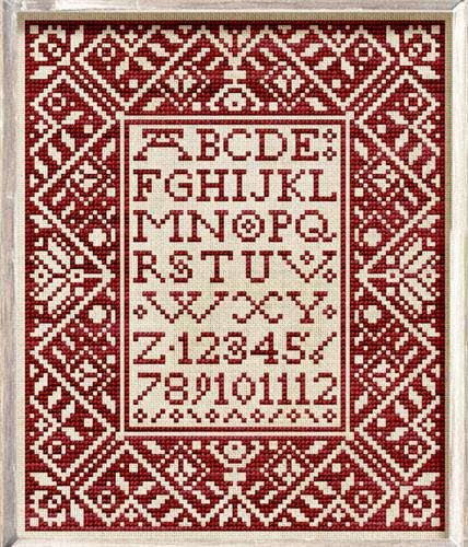 MODERN FOLK EMBROIDERY "A Winter Alphabet" Counted Cross Stitch Pattern, Chart, Pattern Only