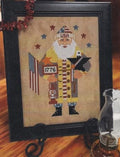 TWIN PEAK PRIMITIVES "Kris Kringle 2024" Counted Cross Stitch Pattern, Patriotic Santa, Christmas, Winter, Paper Pattern