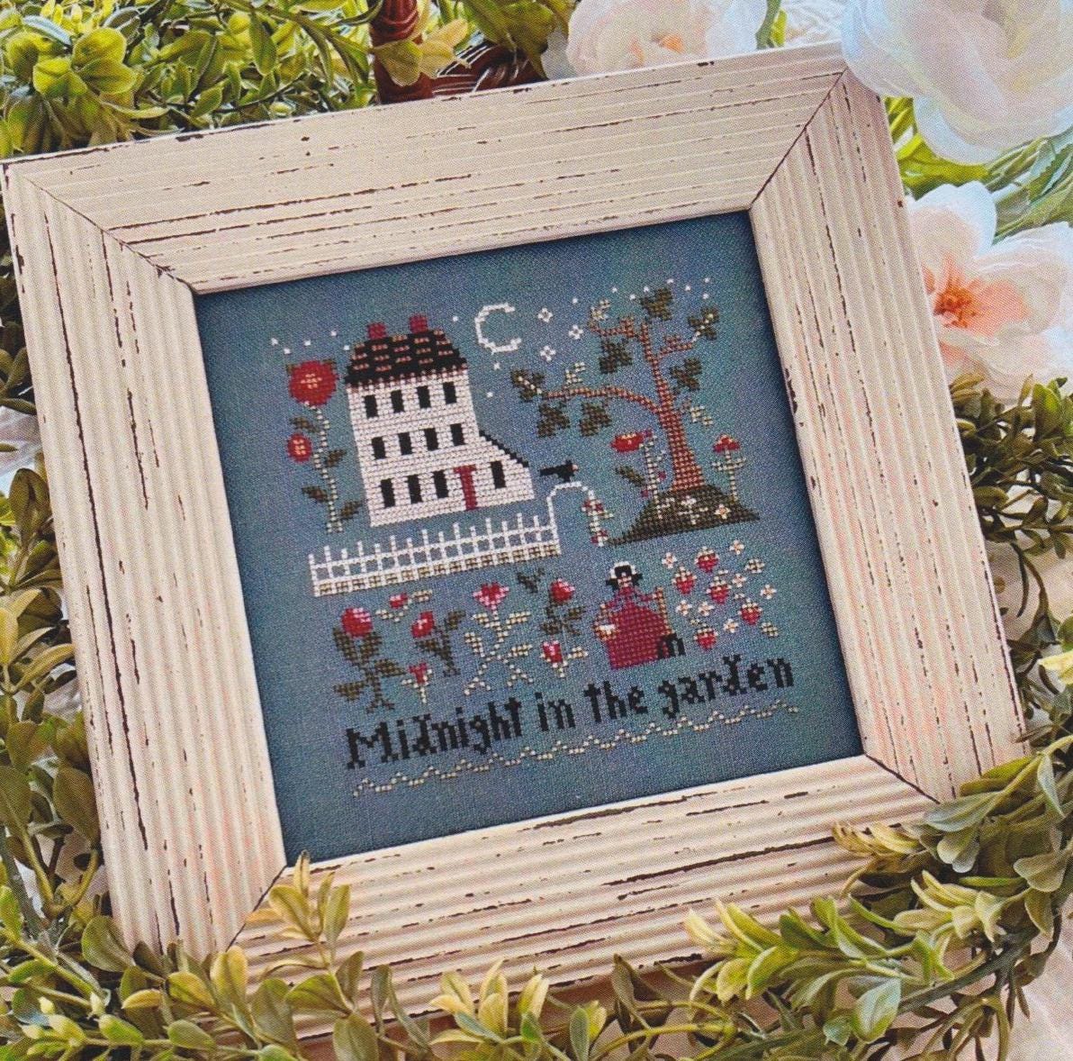 LITTLE HOUSE NEEDLEWORKS "Midnight in The Garden" Counted Cross Stitch Pattern, Chart, Pattern Only