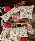 QUAINT ROSE NEEDLEARTS "Strawberry Thieves Pin Keeps" Counted Cross Stitch Pattern, Nashville Needlework Market 2025, Chart, Pattern Only