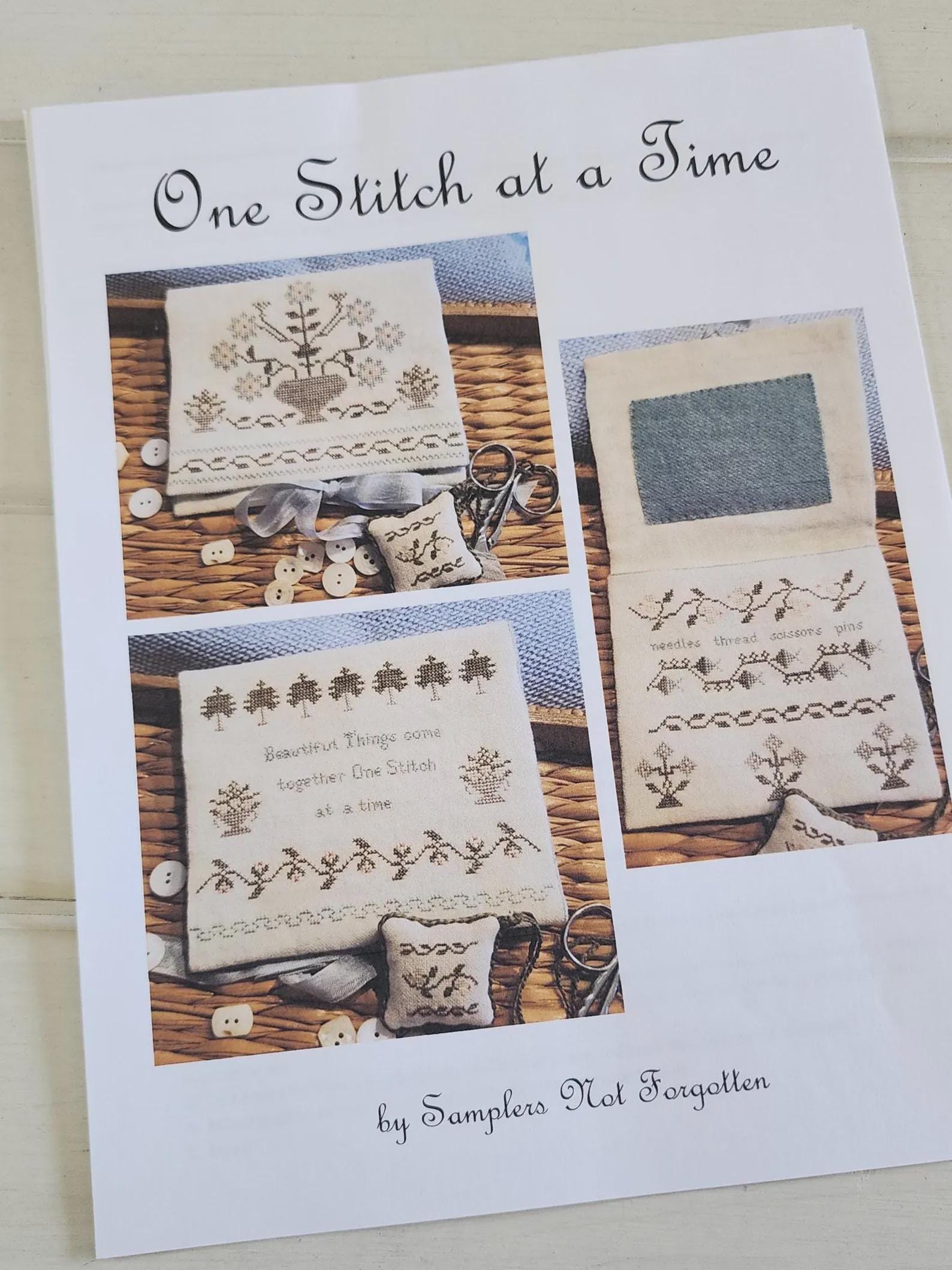 Samplers Not Forgotten "One Stitch at a Time" Counted Cross Stitch Pattern, Chart, Pattern Only