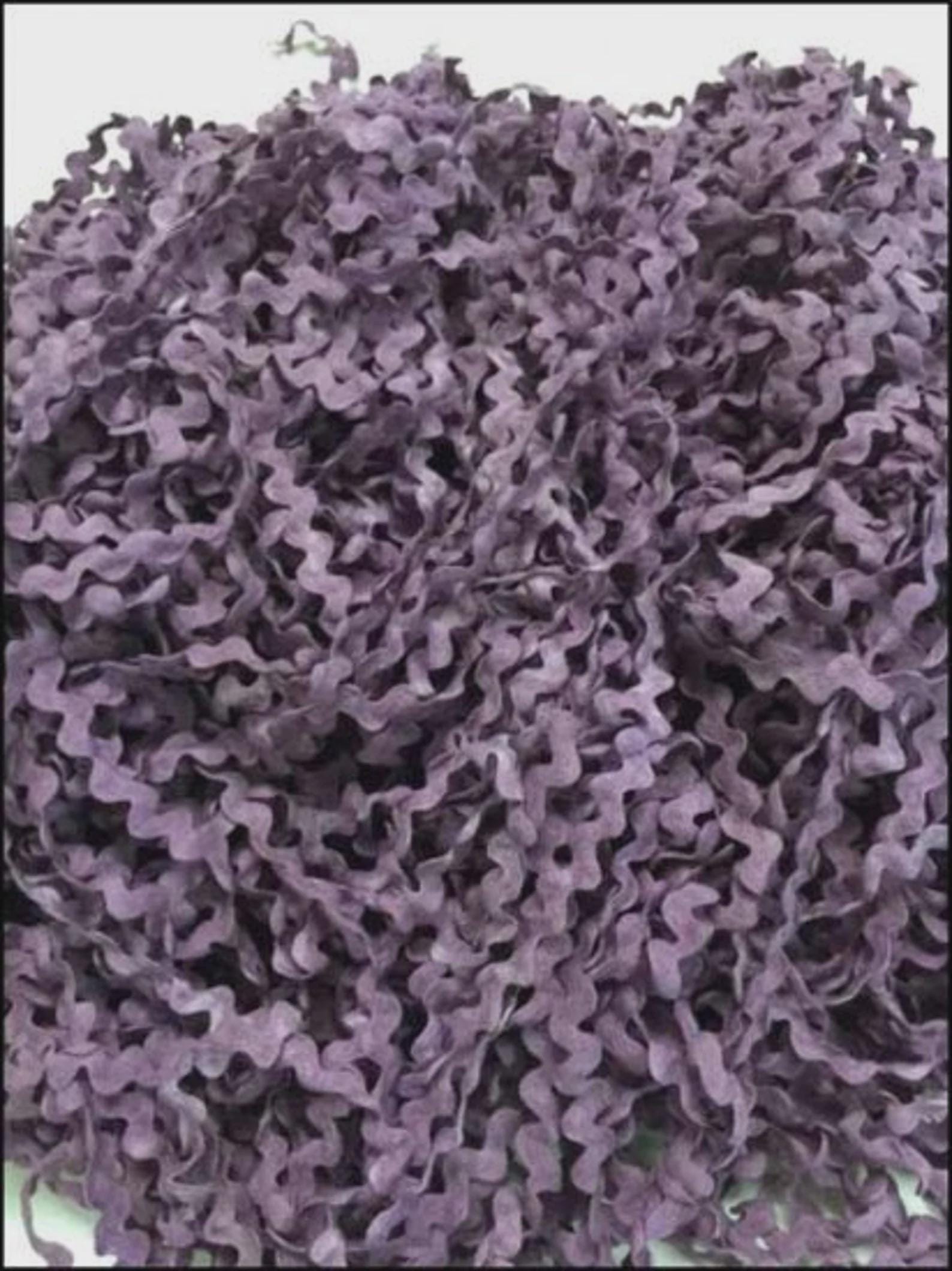 GRAPE FIZZ ~ Rick Rack Trim by Lady Dot Creates  3 Continuous Yards  1/2" Wide  Hand-Dyed  100% Cotton  Finishing  Craft Project Trim