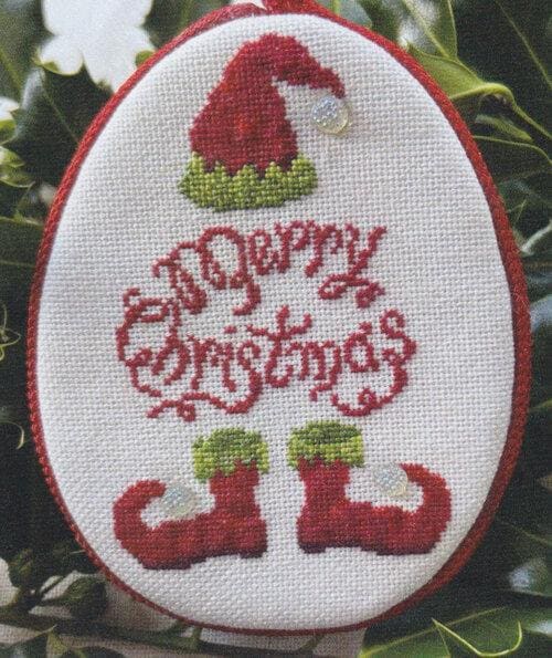 KESLYNS "Santa's Hat and Boots" Counted Cross Stitch Pattern, Chart, Christmas, Pattern Only