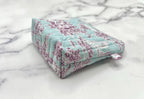Project Bag  Quilted Zipper Pouch ~ Accessory Bag Burgundy French Toile De Jouy ~ Cosmetic Bag