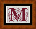Reflets de Soie ~ Alphabet Romantique ~ M ~ Counted Cross Stitch Pattern, Chart, Maison Choisel, Pattern Only