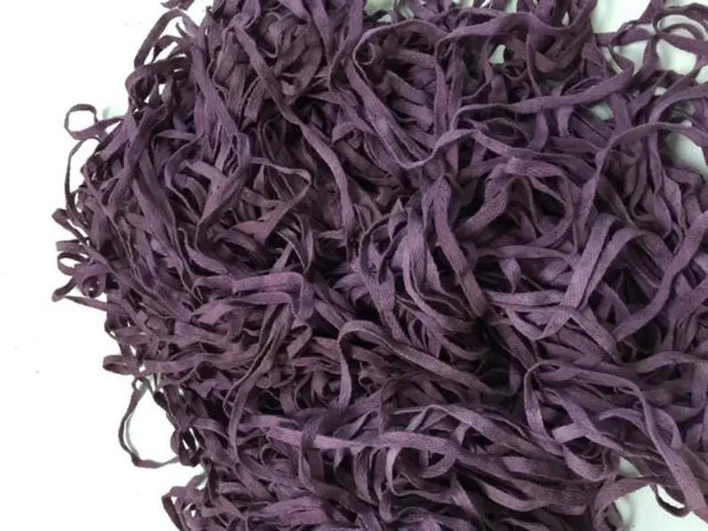 GRAPE FIZZ ~ Twill Tape Trim by Lady Dot Creates  3 Continuous Yards  Hand-Dyed  100% Cotton  Finishing  Craft Project Trim