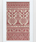 Modern Folk Embroidery "Harts & Hearts (or Hjortar och Hjrtan) " Counted Cross Stitch Pattern, Monochromatic, Pattern Only