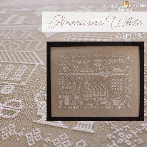 OCTOBER HOUSE "Americana White" Counted Cross Stitch Pattern, Nashville Needlework Market 2025, Pattern Only