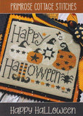 PRIMROSE COTTAGE STITCHES "Happy Halloween" Counted Cross Stitch Pattern, Chart, Pattern Only