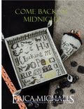 ERICA MICHAELS NEEDLEART DESiGNS "Come Back At Midnight"  Counted Cross Stitch Pattern  Halloween, Pattern Only