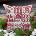 FLOSSABILITIES "Christmas Pillow"  Counted Cross Stitch Pattern  Chart, Winter, Pattern Only