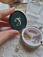 Hand Embroidered Trinket, Jewelery Box, Jewelery Trinket, Hand Embroidered Accessory Storage
