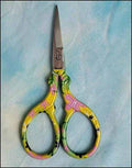 YARN TREE Lime / Yellow Floral Embroidery Scissors ~ Premium Stainless Steel Scissors ~ 3.6" Long