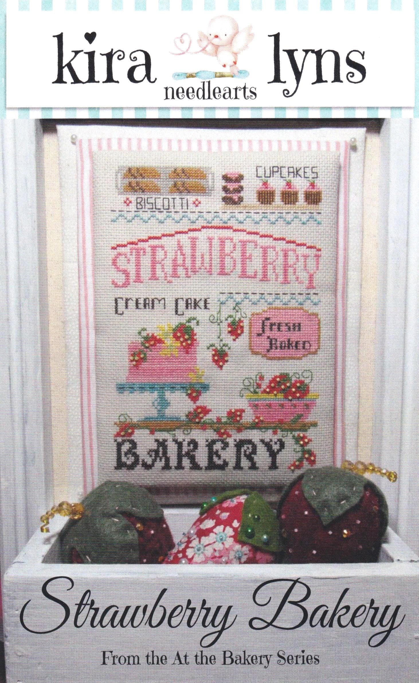 KIRALYNS NEEDLEARTS "Strawberry Bakery" Counted Cross Stitch Pattern, At The Bakery Series, Pattern Only