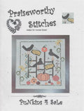 PRAISEWORTHY STITCHES "Punkins 4 Sale" Counted Cross Stitch Pattern, Halloween