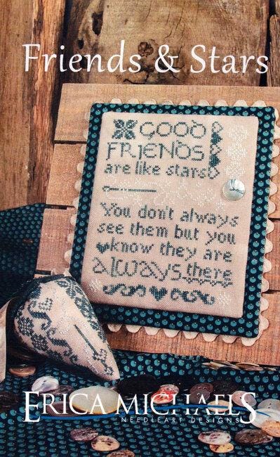 ERICA MICHAELS NEEDLEART DESiGNS "Friends & Stars"  Counted Cross Stitch Pattern  Pattern Only