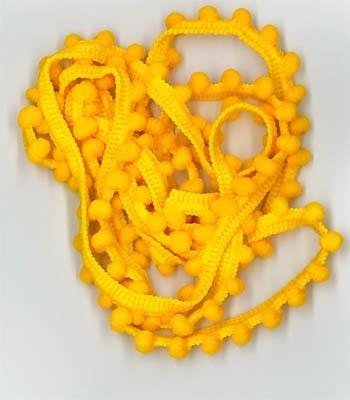 Hallow Moon ~ MINI POM POM Trim by Dames of the Needle / From the Cauldron  1 Yd  Hand-Dyed Cotton Trim  Finishing Trim